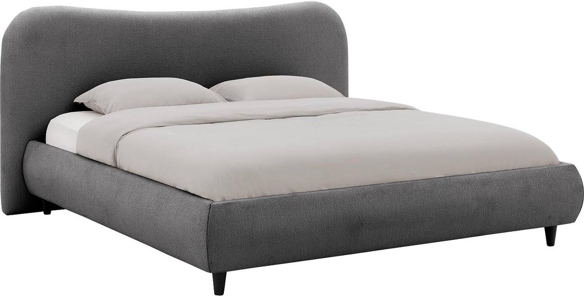 Goossens Bedframe Pecaro, 200 x 200 cm Stof Alpine grey 65