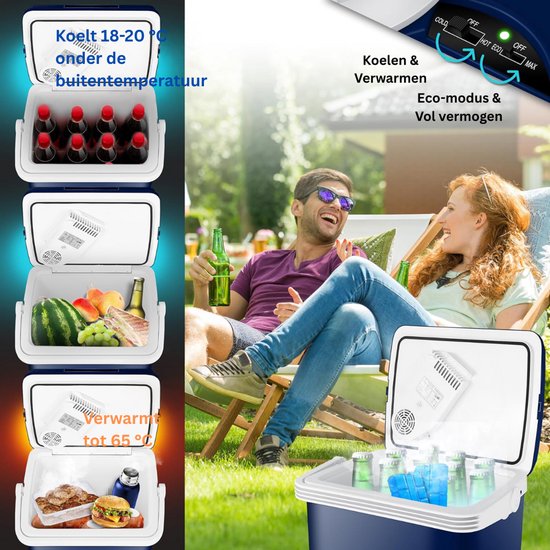 DailySupplies® Koelbox Elektrisch 12v 230 Volt - Cooler Auto en Camping - Frigobox - 32L van DailySupplies — afbeelding 4