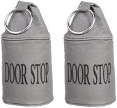 Deurstopper - SET van 2 stuks - grijs met band
