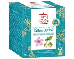Thes de la Pagode - Detox en afslankende kruidenthee - Japanse witte moerbei en hibiscus - Biologisch (18 theezakjes)