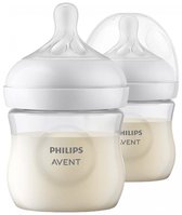 Biberon Philips Avent Natural Response - 2 Bouteilles - 125 ml - 0 Mois - Tétine Speed 2 - SCY900/02 - Biberons