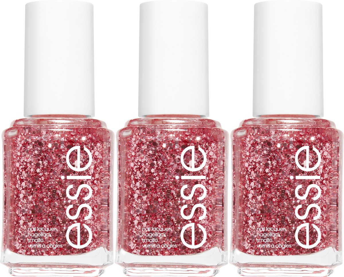 essie® - original - 275 a cut above - roze - glitter topcoat - 13,5 ml 3x