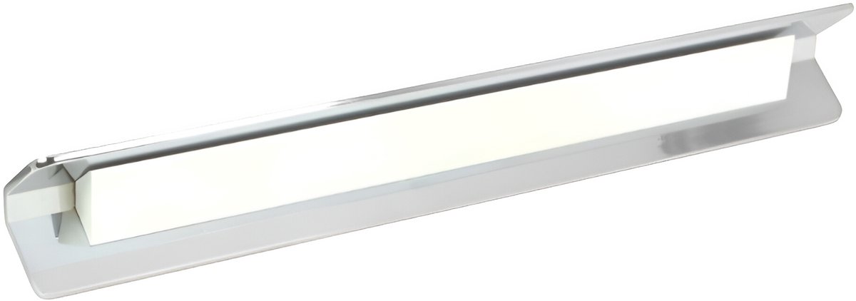 Domino Meubelgreep in Wit en Chroom Hoogwaardige kastgrepen van Znal Ladegrepen Moderne stijlgrepen voor keukenkasten, Ladekasten, Meubels 160 mm