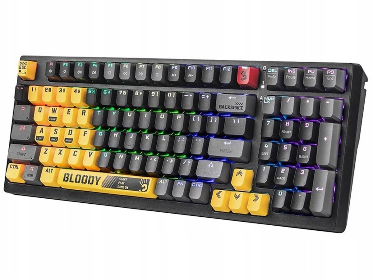 A4TECH BLOODY S98 - Toetsenbord -USB Sports Lime Mechanisch Toetsenbord (BLMS Red Plus Schakelaars)