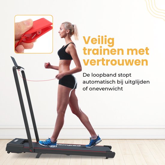 Loopband voor thuis, opvouwbare loopband, loopband tot 12 km/u, max. 120 kg