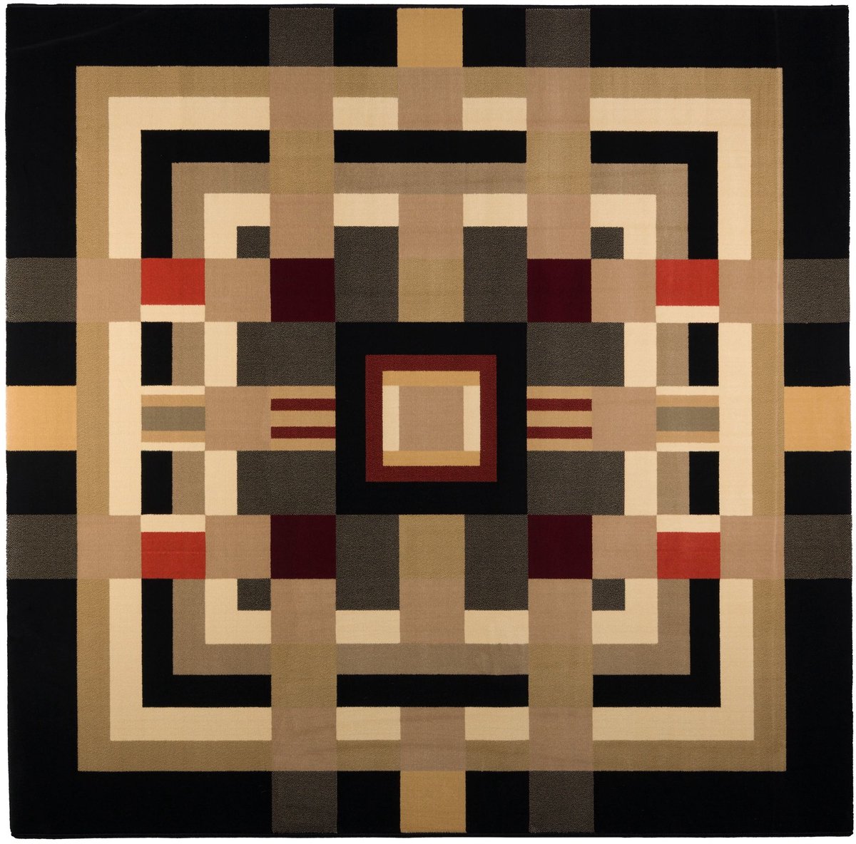 Bold Monkey Urban Maze Vloerkleed 200x200 cm - Meerkleurig