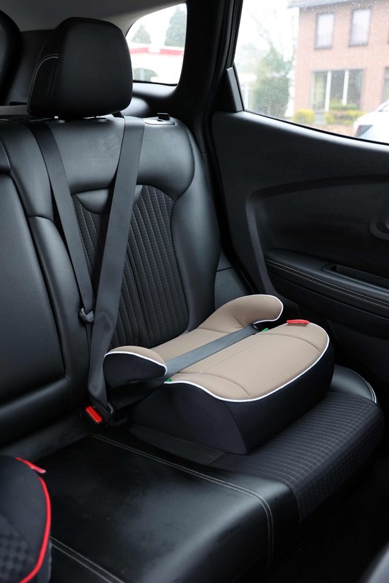 Carkids I-Size Zitverhoger - Voor Kinderen 125-150cm - I-Size R-129 Norm - Flexibele Installatie - Taupe/Zwart van Merkloos — afbeelding 4
