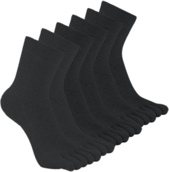 Set de 3 paires de chaussettes haute qualité , Zwart L - Ajustement parfait - Moins de risques d'ampoules - Chaussettes hautes pour hommes - Chaussettes hautes pour femmes - Chaussettes hautes pour hommes