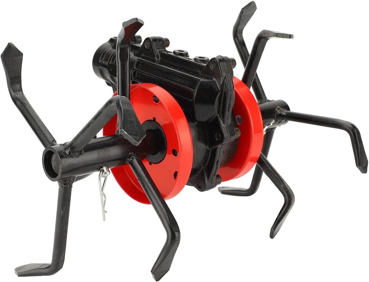 Allecto Premium - Tuiniershulpstuk met 6 klauw power tiller tanden voor elektrische bosmaaier - 26 mm diameter