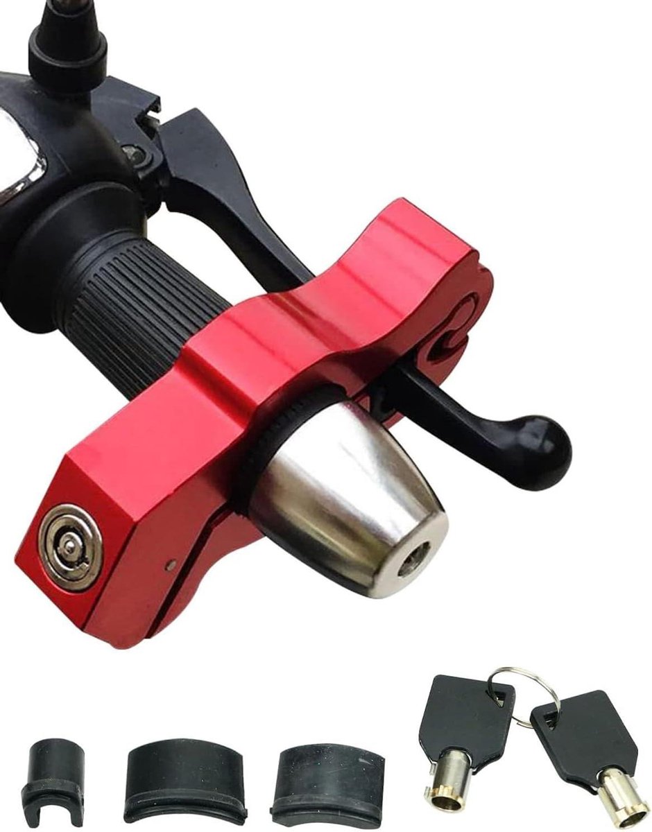 Allecto Premium - Heavy Duty Motorslot voor Fiets en Motor (Rood)