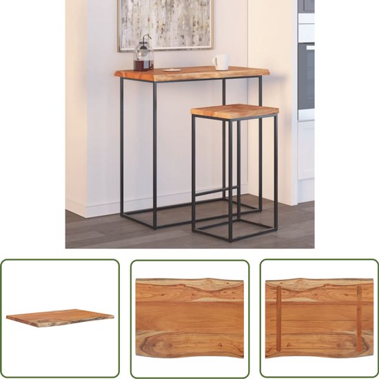 vidaXL Tuintafel 110x110x75 cm massief acaciahout