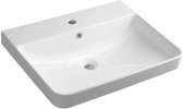 Lavabo 60x48 cm, avec trop-plein, trou pour robinetterie, blanc