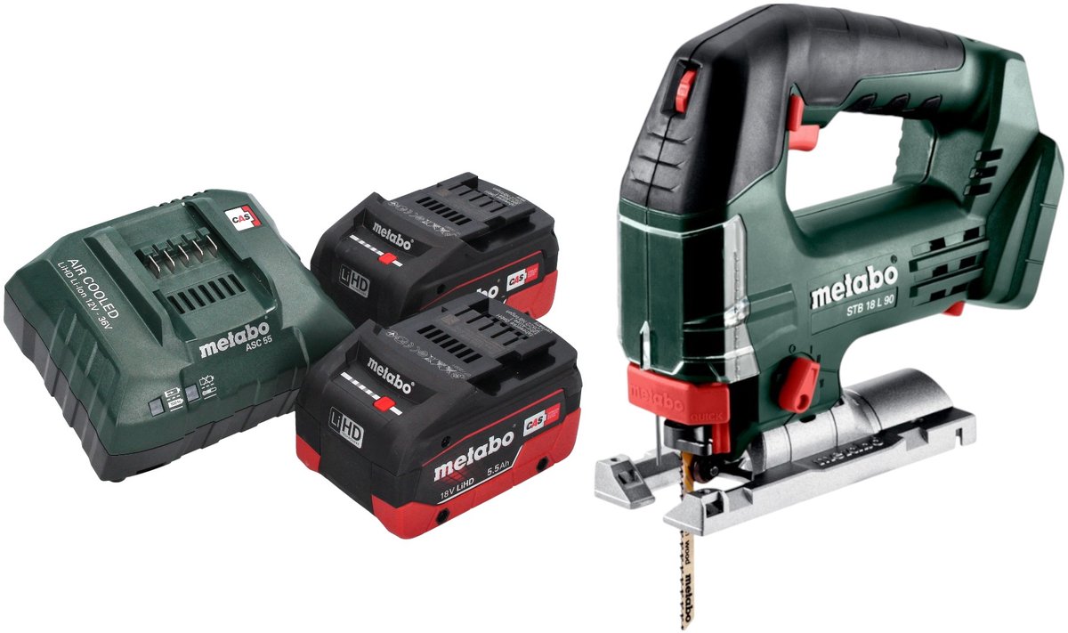 Metabo STB 18 L 90 accu-decoupeerzaag 18 V 90 mm + 2x LiHD accu 5,5 Ah + lader