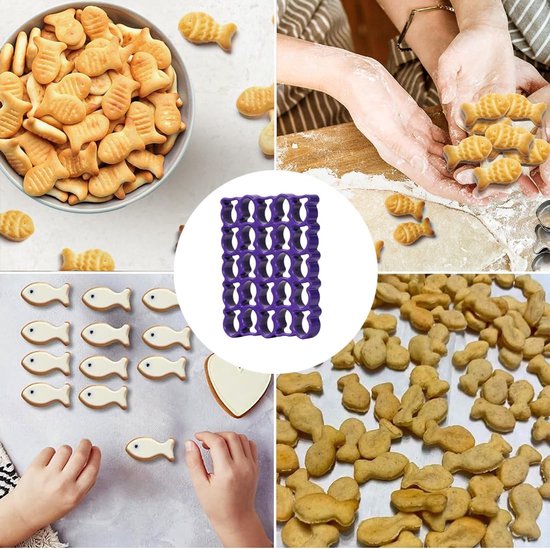 Mini Goudvis Biscuit Cutters, Cookie Cutter Set PlasticFish Shaped Treats Bakvorm Goudvis Cracker Cookie Cutter voor Fondant Chocolade, Klei, Ijs, Hars, Zeepsnijder