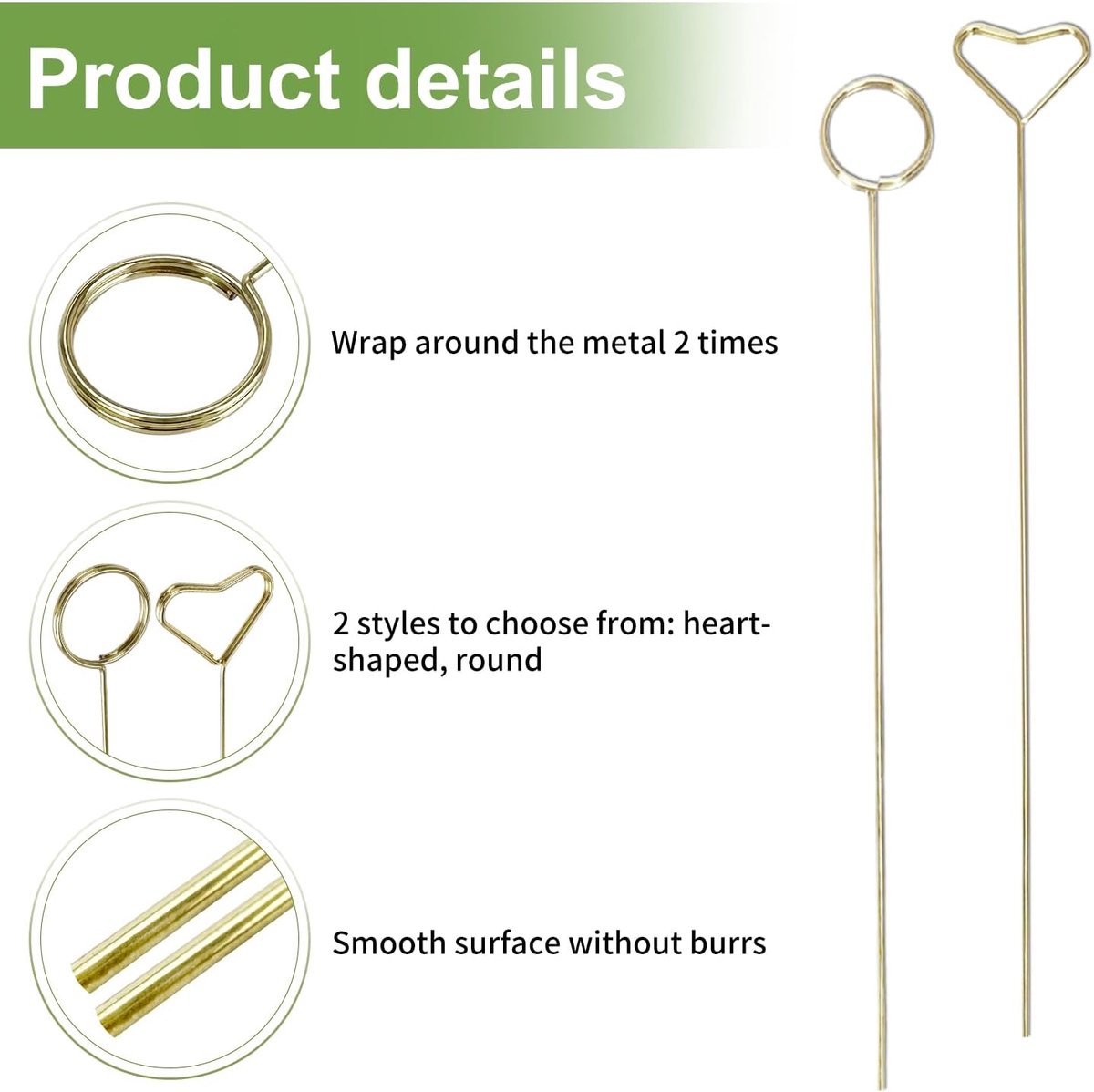 Sunnyray 30 Stuks Metalen Draad Bloemen Picks Draad Plaats Kaarthouder Stand 13 Inch Tafel Naam Nummer Foto Houder Clips Menu Note Memo Houder voor Bruiloft Verjaardag Baby Shower Party Gunst