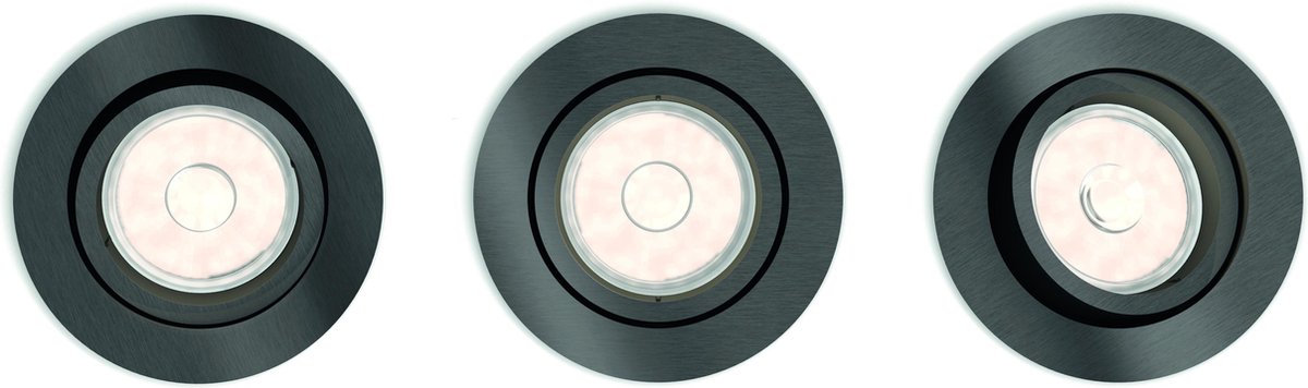 schoonmaken Laan uitvegen Philips Donegal inbouwspot - 3-lichts - grijs - rond | bol.com