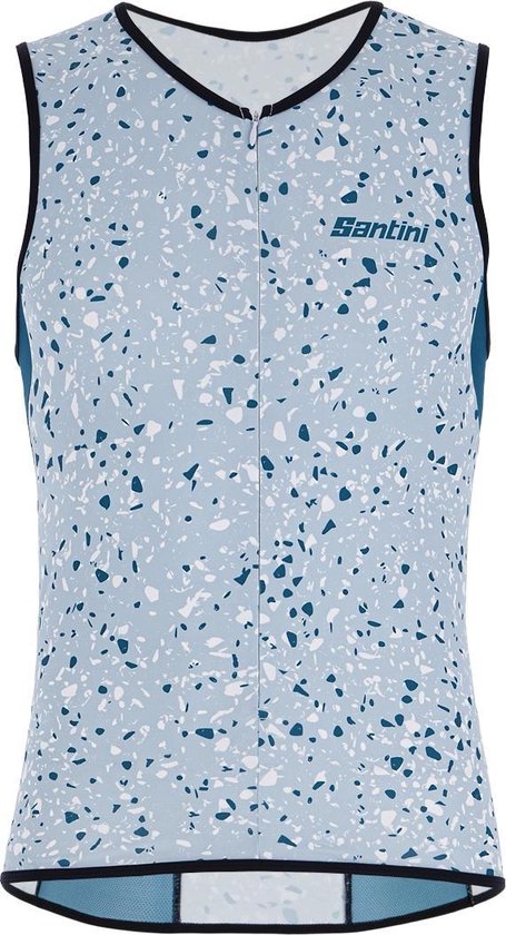 Santini Fietsshirt mouwloos Heren Blauw - Pietra Sleek Tri Top - L