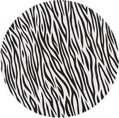 Dinerbord - Ontbijtbord - Plastic Bord Zebra Zwart-Wit - Ø 33cm - Kunststof