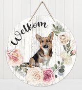 Welkom - Welsh Corgi Cardigan | Muurdecoratie - Bordje Hond