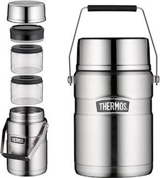 King Thermos Voedseldrager met handvat - Foodcontainer - Lunchbox -  Voedselcontainer -... | bol.com
