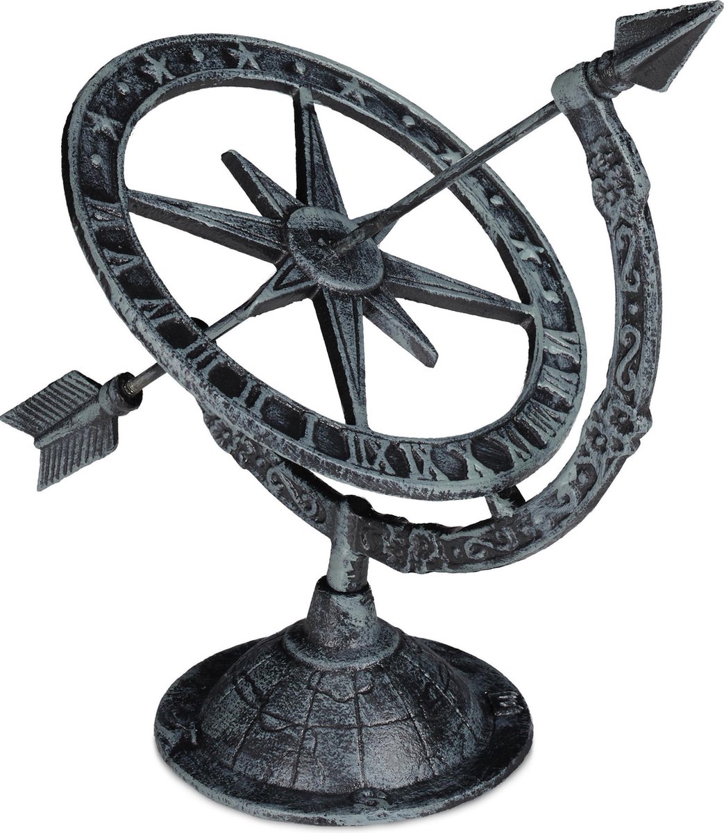 Zonnewijzer 30cm ijzeren tuindecoratie nostalgie antieke stijl