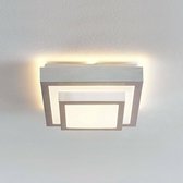 Lindby - LED plafondlamp - 1licht - aluminium, acryl - H: 9.5 cm - aluminium, wit - Inclusief lichtbron
