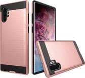 Samsung Galaxy Note 10 Plus Hoesje - Mobigear - Brushed Armor Serie - TPU Backcover - Roségoud - Hoesje Geschikt Voor Samsung Galaxy Note 10 Plus