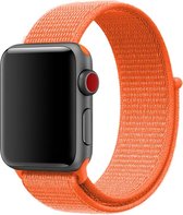 Mobigear Strap Nylon Bandje Geschikt voor Apple Watch 41mm / 40mm / 38mm - Oranje