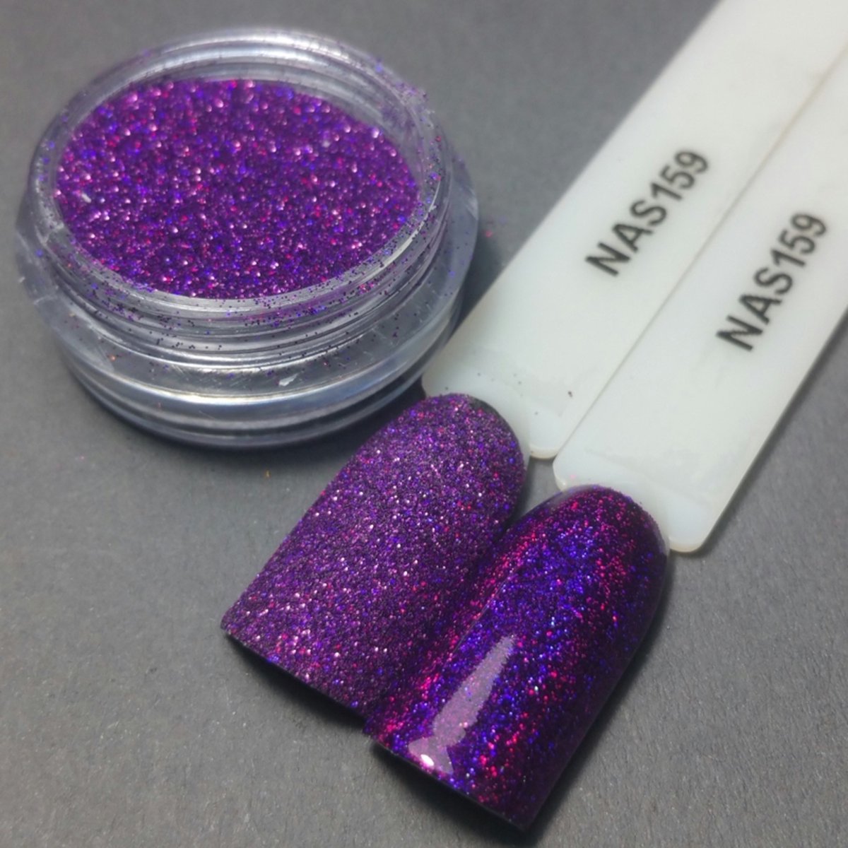 Goedkoopste Nailart Sugar - Nagel glitter - Korneliya Nailart Decor Zand 159 Holografic Paars
