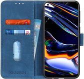 Realme 7 Pro Hoesje Retro Wallet Book Case Blauw