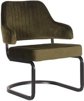 Nancy's Fauteuil Otta - Stoel - Fauteuils - Industrieel - Fluweel - Army green - 67 x 66 x 80 cm