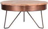 Nancy's Salontafel Saran - Metaal - Rond - Salontafels - Koper - 80 cm