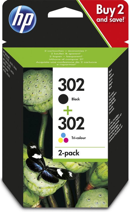 HP 302 - Inktcartridge - Kleur & Zwart