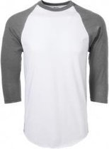 Soffe - Baseball Shirt - Honkbal - Raglan - ¾ Mouw - Volwassenen - Grijs - Medium