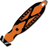 Klever XChange - Veiligheidsmes - Vervangbaar - Kunststof Met Rubber - Verborgen Lemmet - Oranje