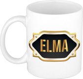 Elma naam cadeau mok / beker met gouden embleem - kado verjaardag/ moeder/ pensioen/ geslaagd/ bedankt