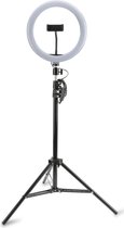 4smarts Selfie Tripod XL LED LoomiPod Statief Telefoon Houder  Zwart