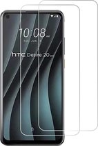 Screenprotector Glas - Tempered Glass Screen Protector - 2x Geschikt voor: HTC Desire 20 Pro