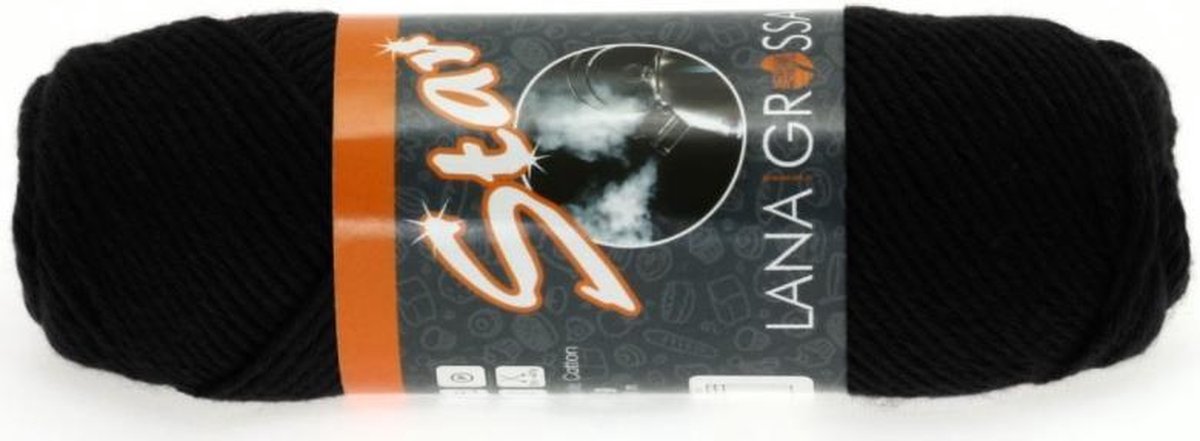 Lana Grossa Star 50 gram nr 020 Zwart