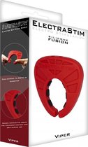 Silicone Fusion "Viper" Cock Shield - Red - Electric Stim Device