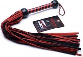 Black and Red Suede Flogger - Whips