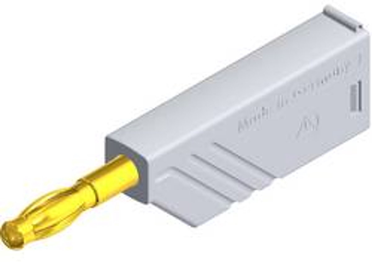 Hirschmann Test & Measurement LAS N WS Au Lamellenstekker Stekker, recht Stift-Ø: 4 mm Wit 1 stuk(s)