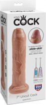 7" Uncut - Tan - Realistic Dildos