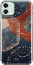 iPhone 11 hoesje - Abstract Terracotta - Soft Case Telefoonhoesje - Print - Multi