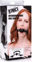 Interchangeable Silicone Ball Gag Set - Black - Gags