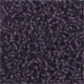 Rocailles, afm 15/0 , d: 1,7 mm, frosted lila, 2-cut, 500gr, gatgrootte 0,5 mm