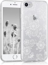 kwmobile telefoonhoesje voor Apple iPhone 7 / 8 / SE (2020) - Hoesje voor smartphone - Bloesem Kant design