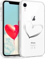 kwmobile telefoonhoesje voor Apple iPhone XR - Hoesje voor smartphone - Brushed Hart design