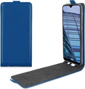 kwmobile hoesje voor met Samsung Galaxy A10 - Flip cover met magnetische sluiting in donkerblauw