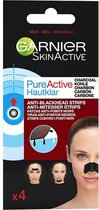 Garnier Skinactive Face SkinActive PureActive Nose strips Charcoal - 2 x 4 Stuks - Voordeelverpakking